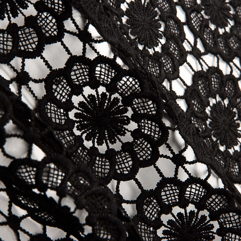 Guipur Floral Negro - Ribes y Casals