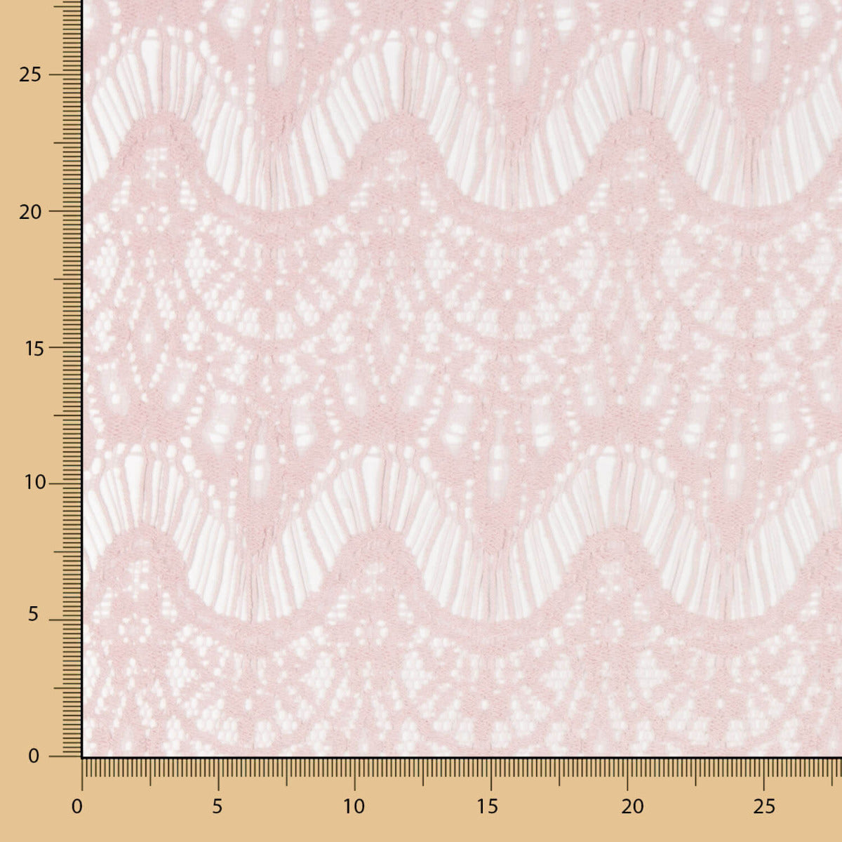 Guipure Ondes Rose Pâle - Ribes y Casals