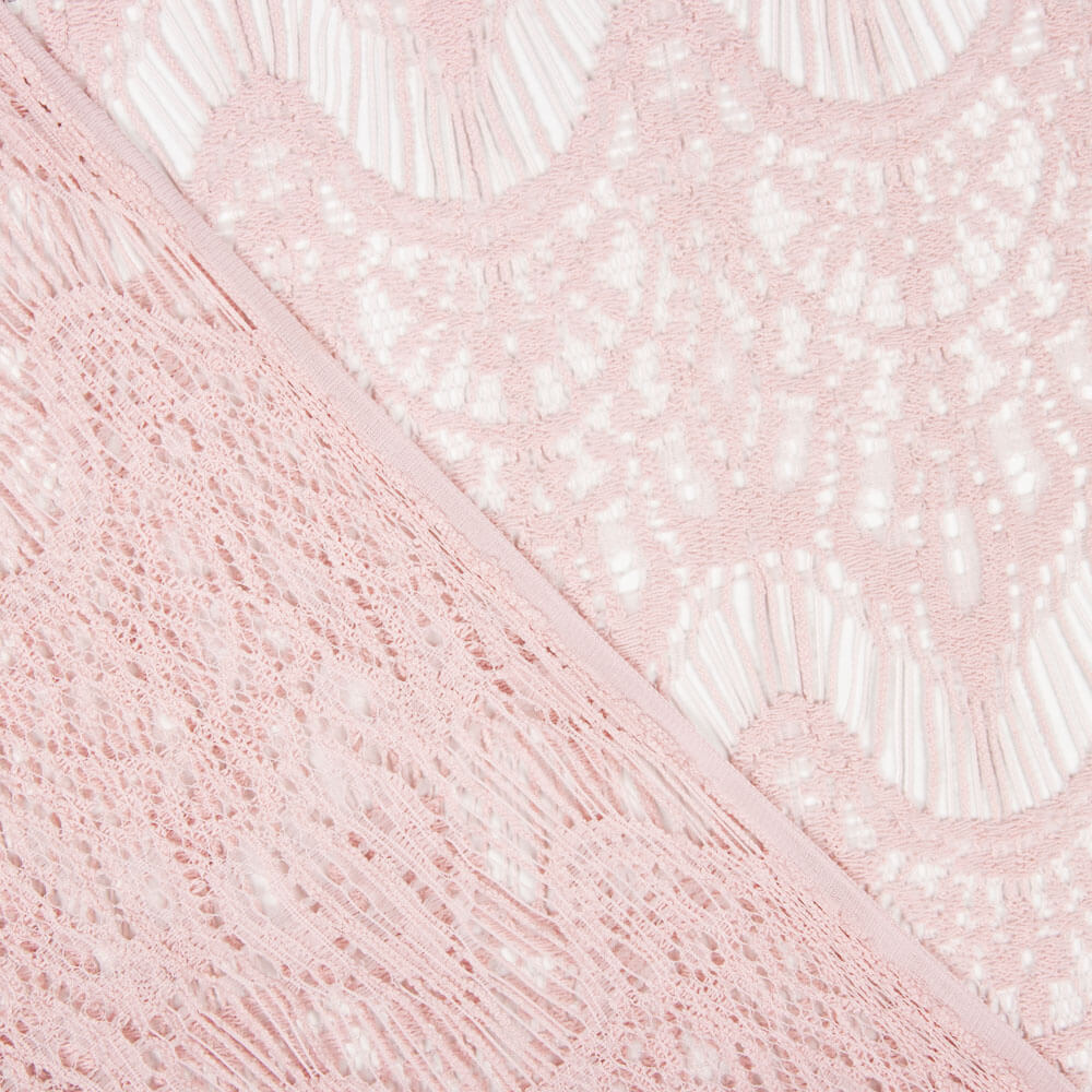 Guipure Ondes Rose Pâle - Ribes y Casals