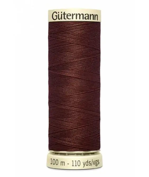 Fils Gütermann 100 m, couleur 230, marron châtain - Ribes y Casals