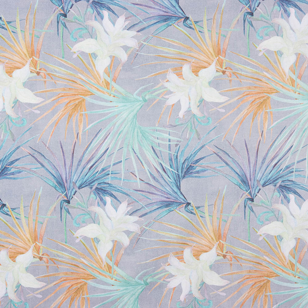 Demi Panama Bleu Feuilles Palmier - Ribes y Casals