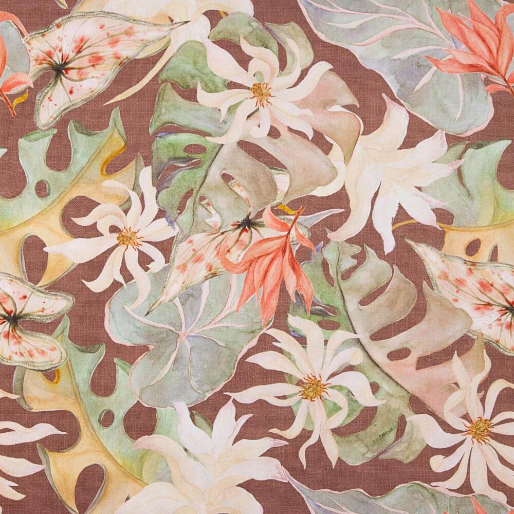 Demi Panama Tropical Texture Marron - Ribes y Casals