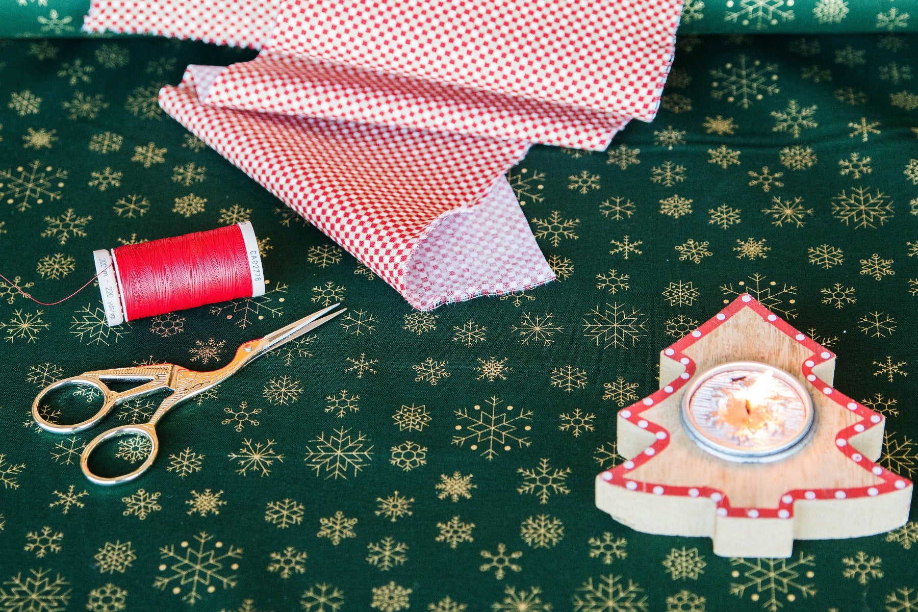 Coton Vert Étoile Noël Doré - Ribes y Casals