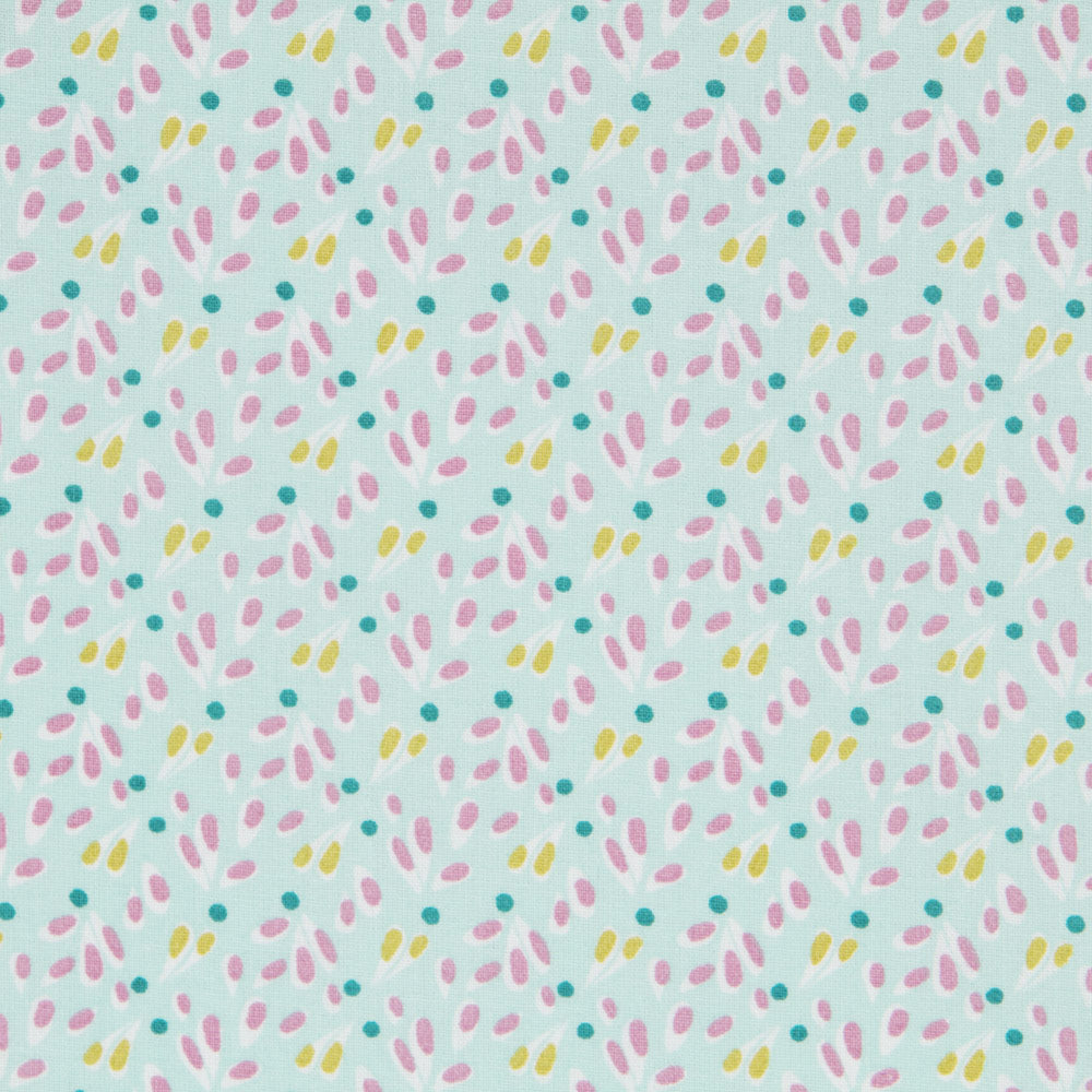 Tissu Popeline Plantes Vertes - Ribes y Casals