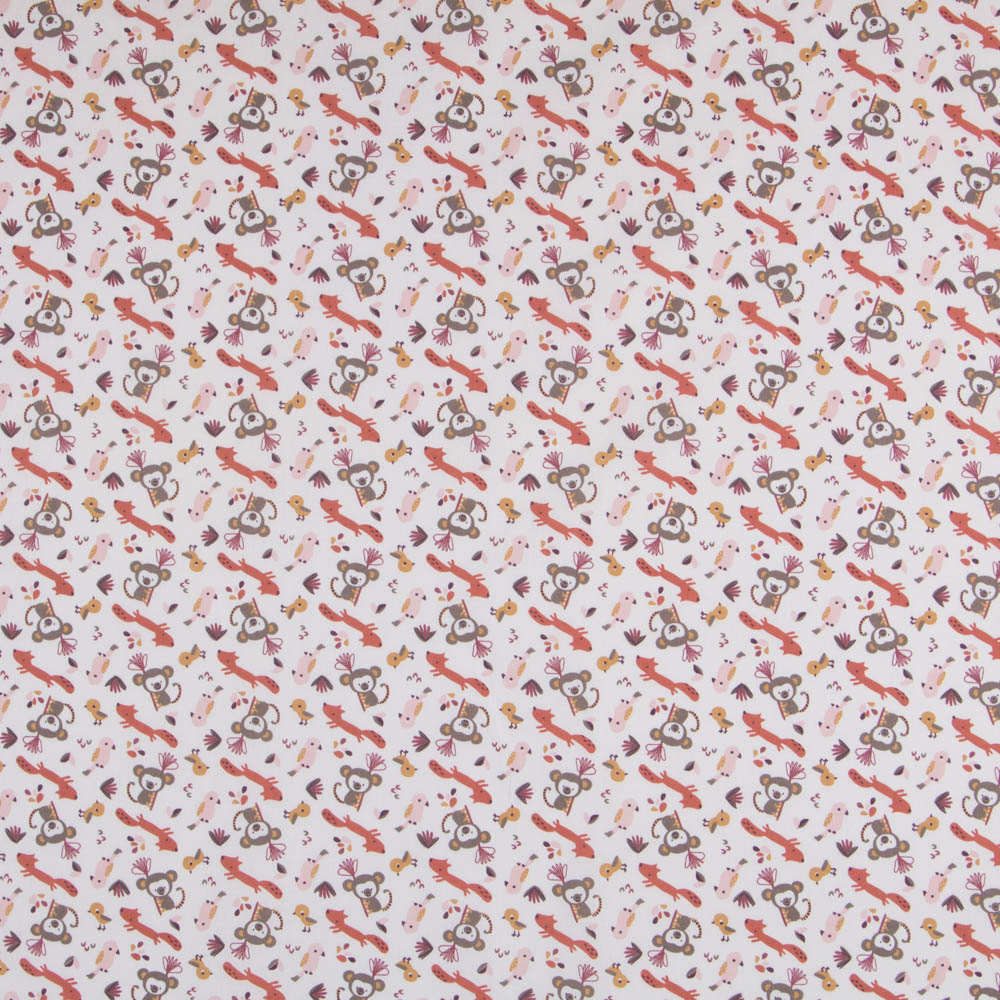 Popeline Animaux Blanc - Ribes y Casals