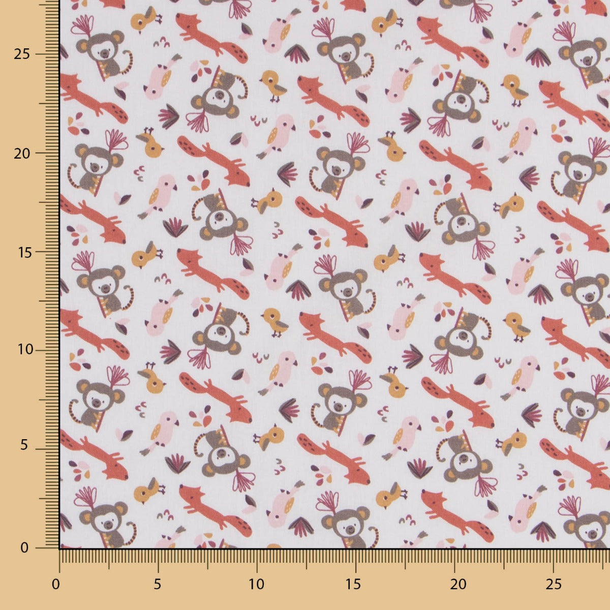 Popeline Animaux Blanc - Ribes y Casals