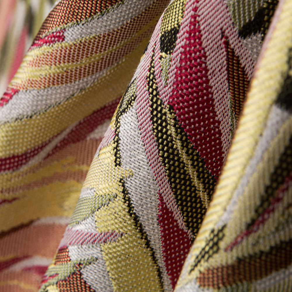 Tissu Ameublement Jacquard Ocre Tropical - Ribes y Casals