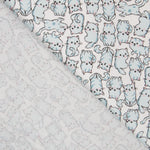 Popeline Coton Bio Bleu Chats - Ribes y Casals