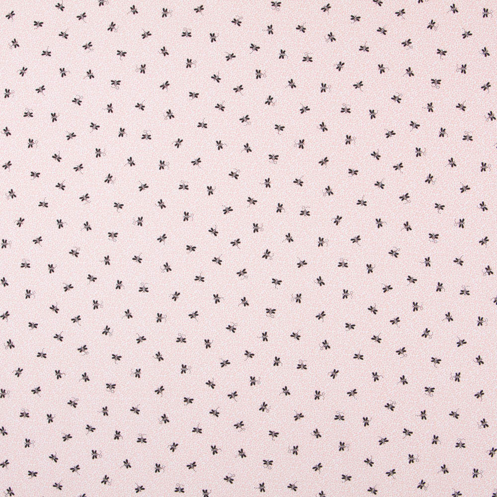 Popelín Orgánico Abejas Naranja - Ribes y Casals