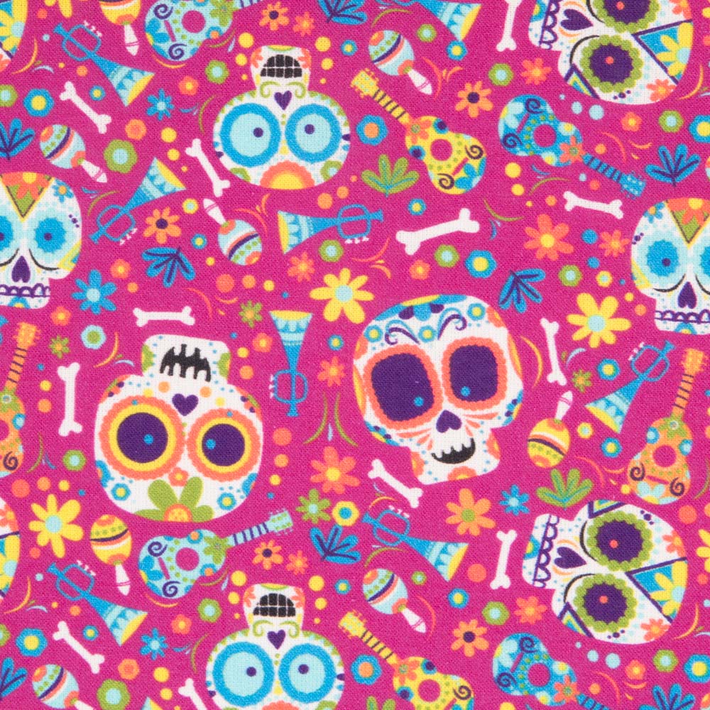 Popelín Calaveras México Party - Ribes y Casals