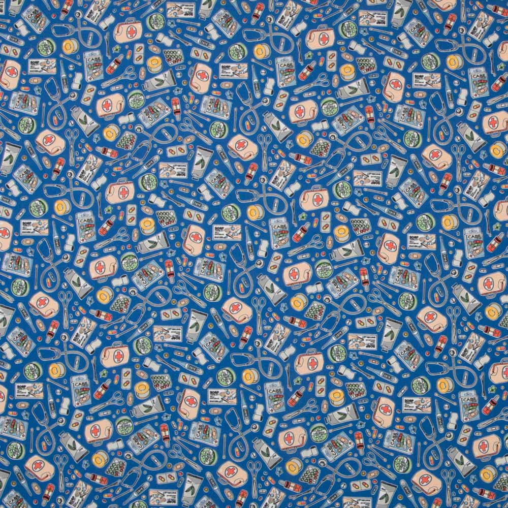 Popeline Infirmières Bleu - Ribes y Casals