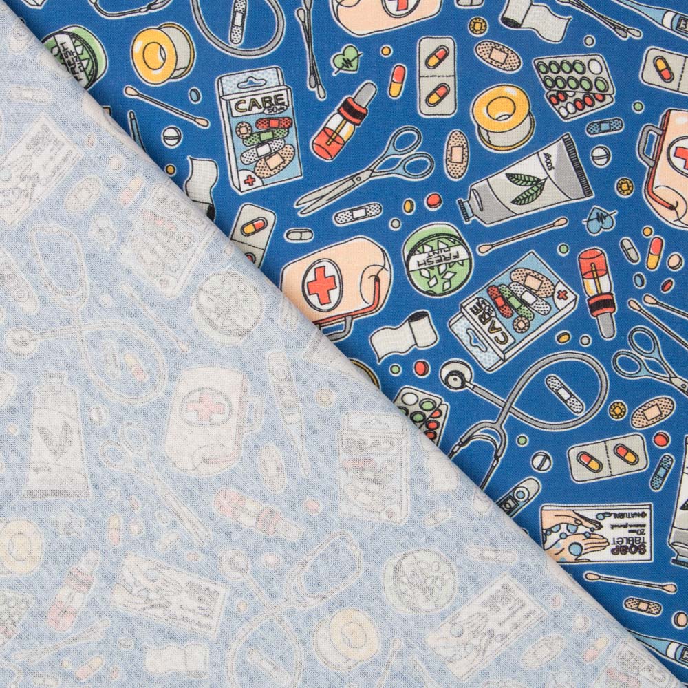 Popeline Infirmières Bleu - Ribes y Casals