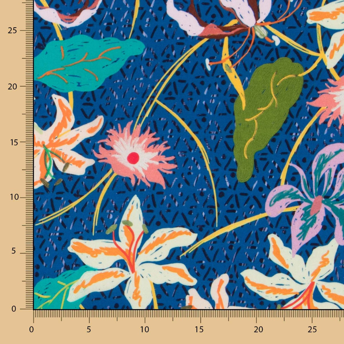 Viscose Bleu Foncé Tropical - Ribes y Casals