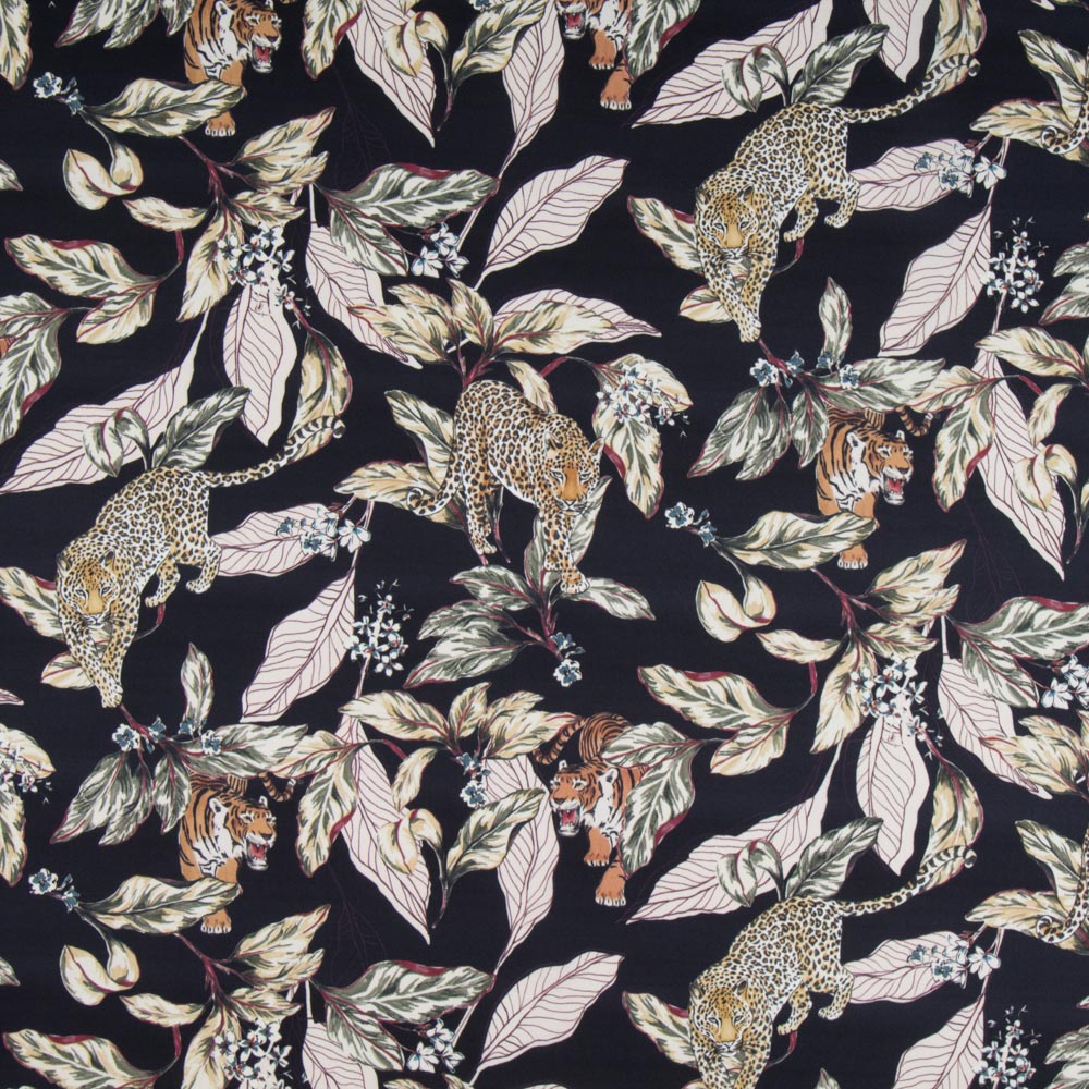 Satin Tigre Bleu Foncé - Ribes y Casals