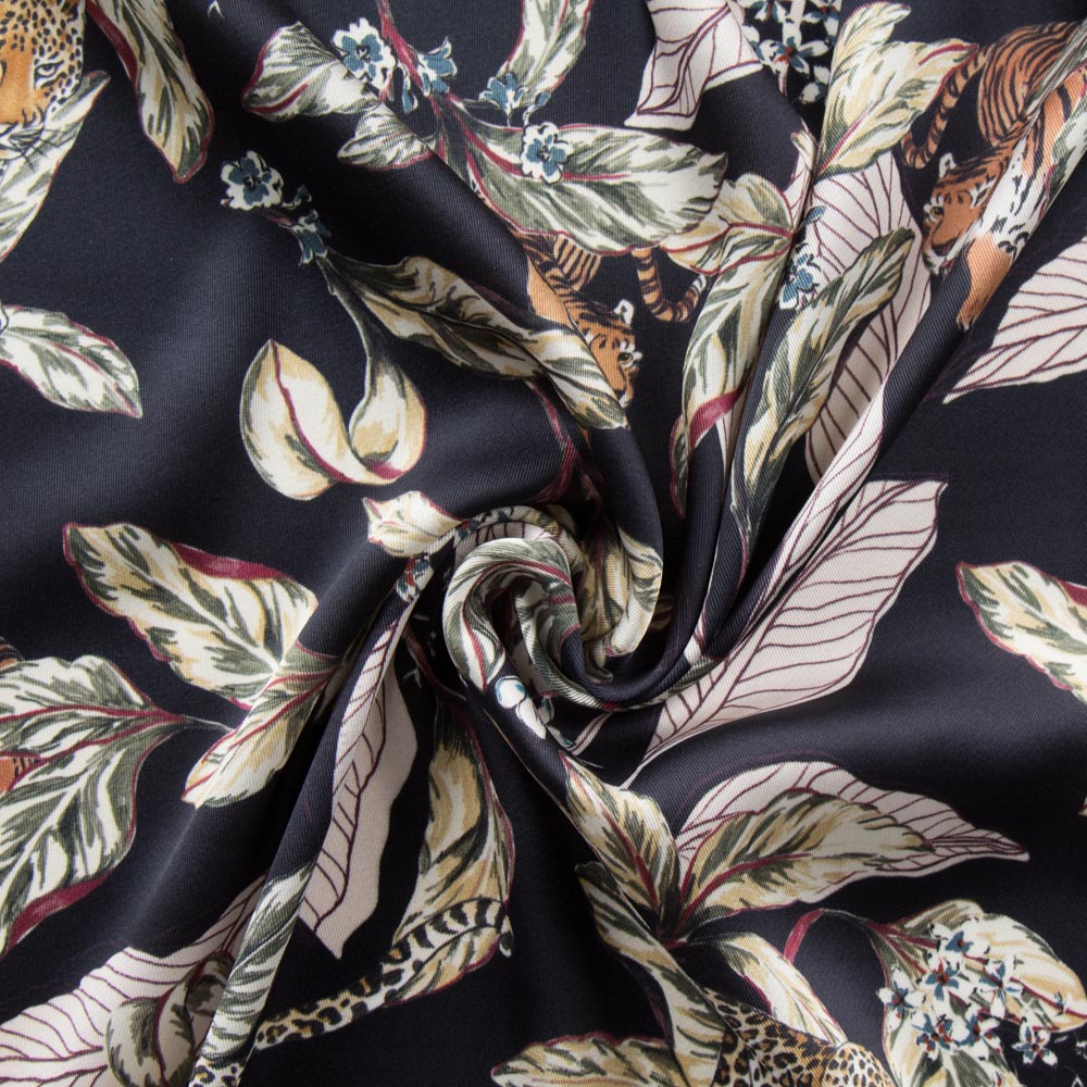 Satin Tigre Bleu Foncé - Ribes y Casals