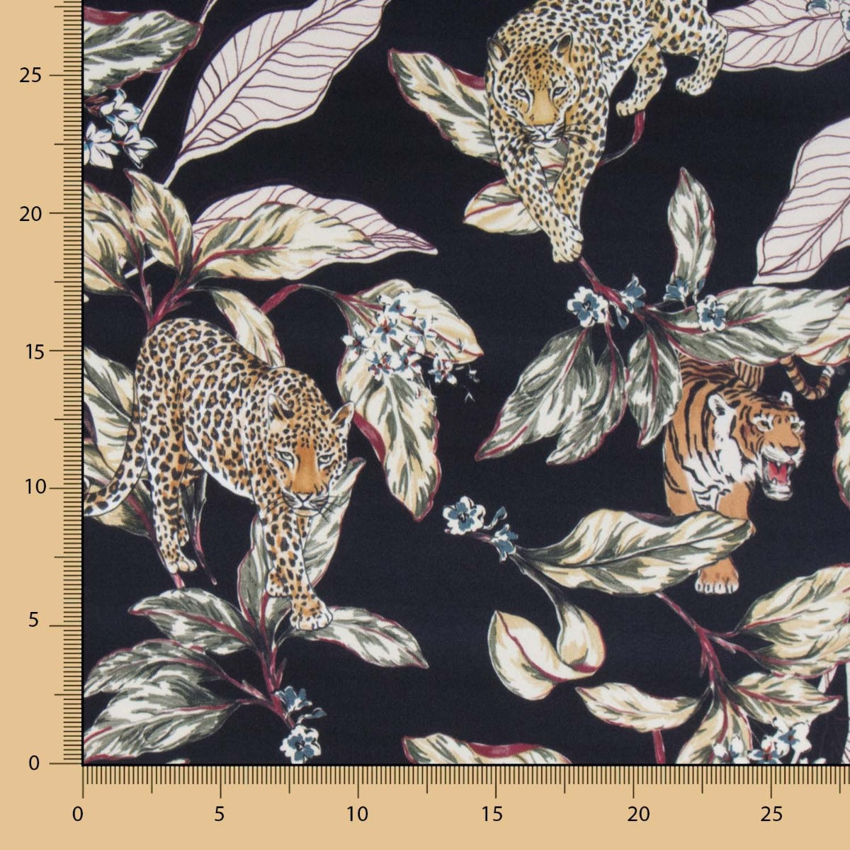 Satin Tigre Bleu Foncé - Ribes y Casals