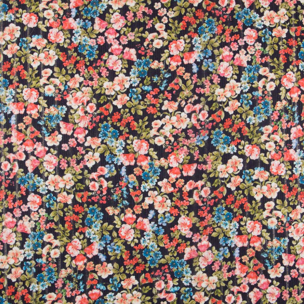 Viscose Lurex Crétonne Blue - Ribes y Casals