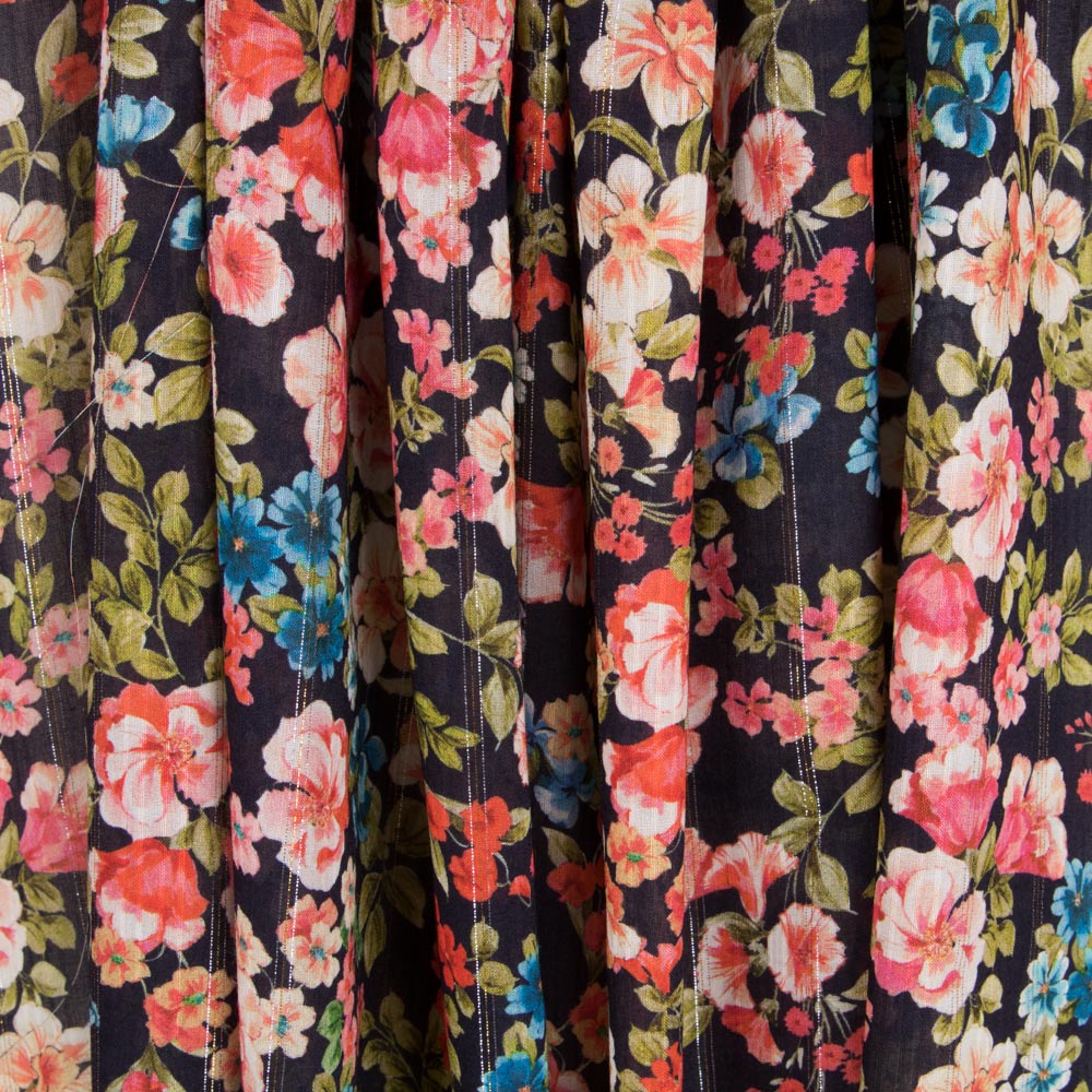 Viscose Lurex Crétonne Blue - Ribes y Casals