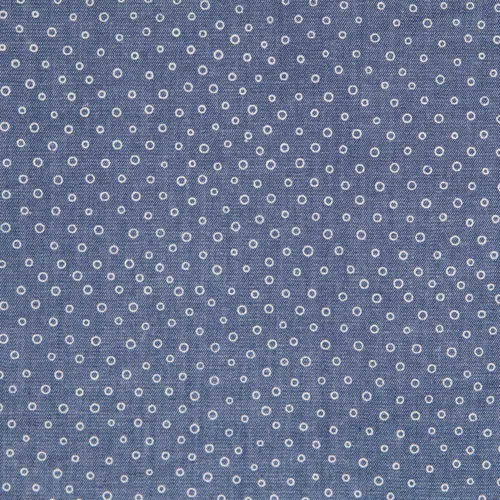 Tissu Coton Fin Denim Bulle - Ribes y Casals