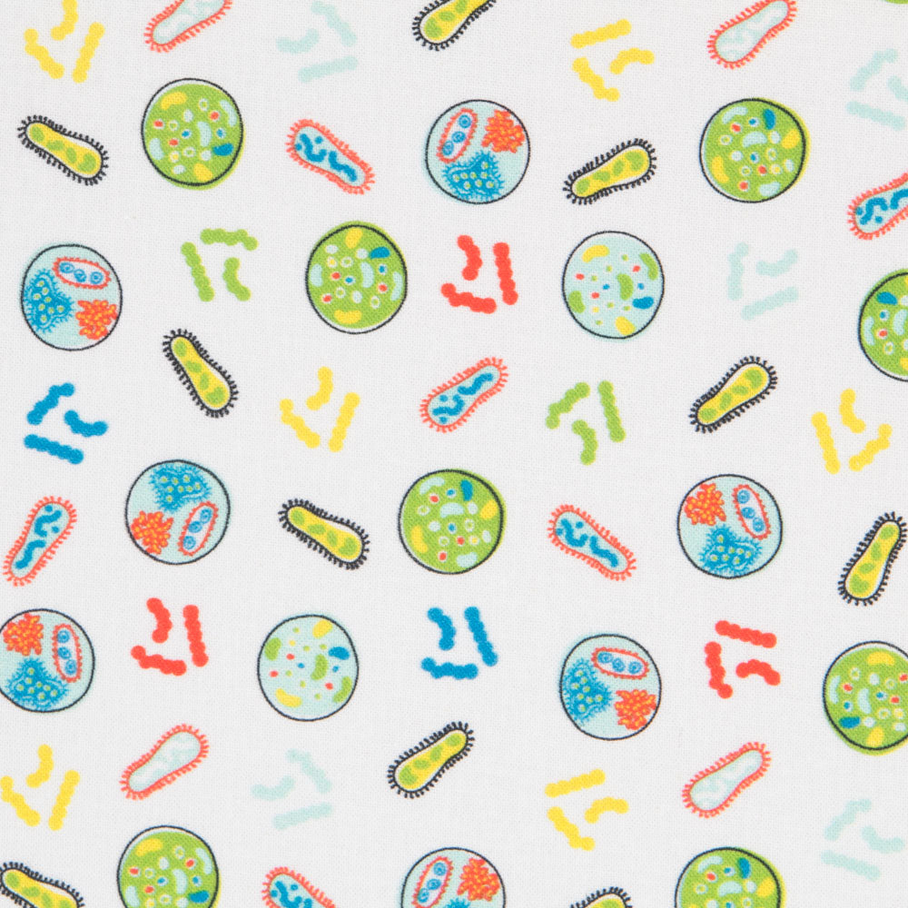 Retal Algodón Bacterias Blanca 100x145 cm - Ribes y Casals