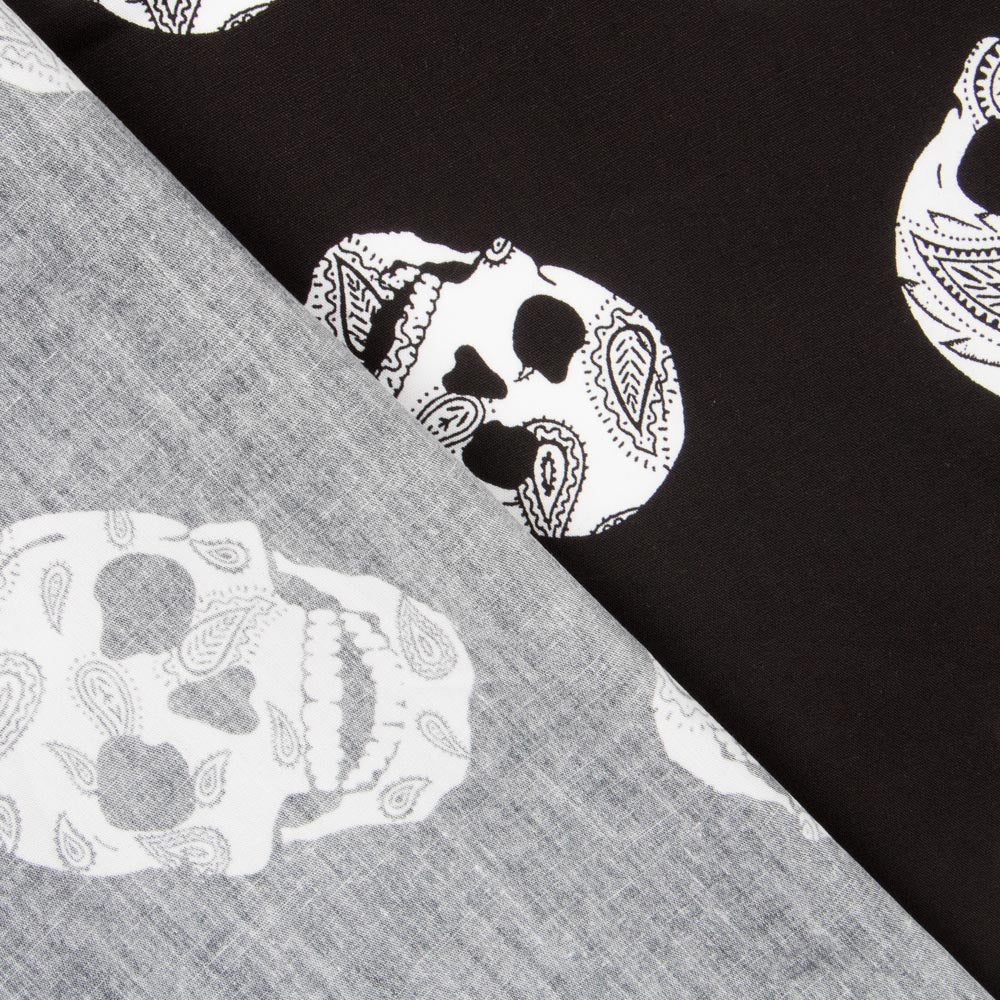 Coton Skulls Cachemire Noir - Ribes y Casals