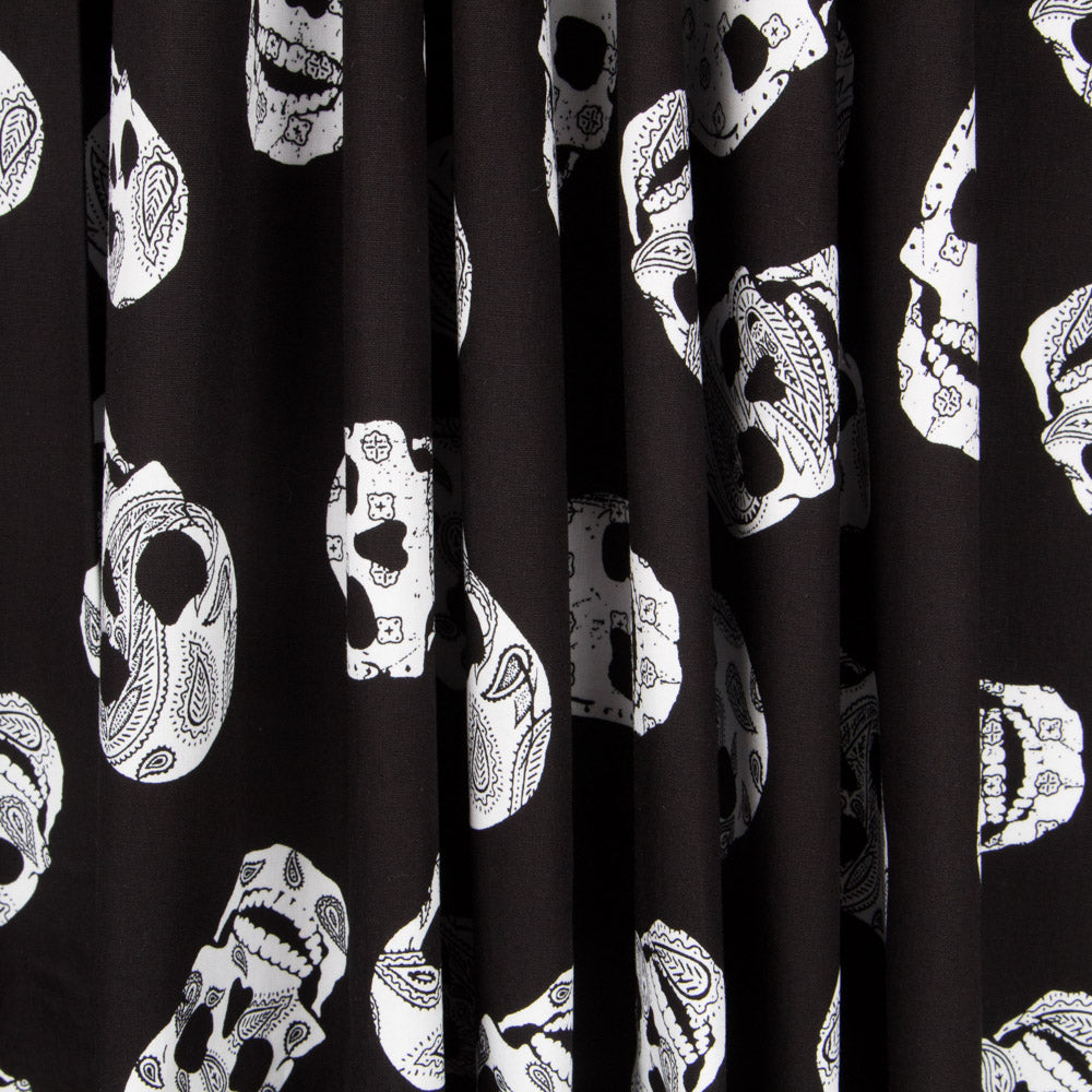 Coton Skulls Cachemire Noir - Ribes y Casals