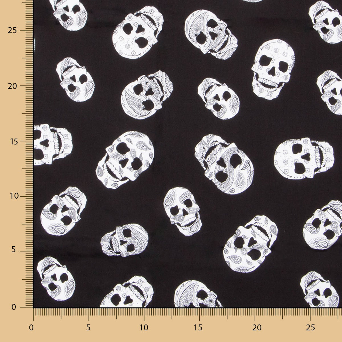 Coton Skulls Cachemire Noir - Ribes y Casals