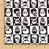 Retal Algodón Calaveras Cuadros Pirata 170x150cm - Ribes y Casals