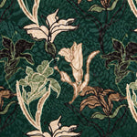 Satin Jacquard Fleur Vert - Ribes y Casals