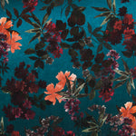 Satin Jacquard Fleur Bleu - Ribes y Casals