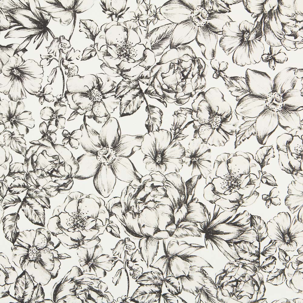 Coton Spandex Fleur Écru - Ribes y Casals