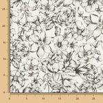 Coton Spandex Fleur Écru - Ribes y Casals