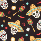 Coton Fête Catrinas Noir - Ribes y Casals