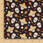 Coton Fête Catrinas Noir - Ribes y Casals