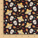 Coton Fête Catrinas Noir - Ribes y Casals