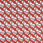 Coton Skulls Roses Rouges - Ribes y Casals
