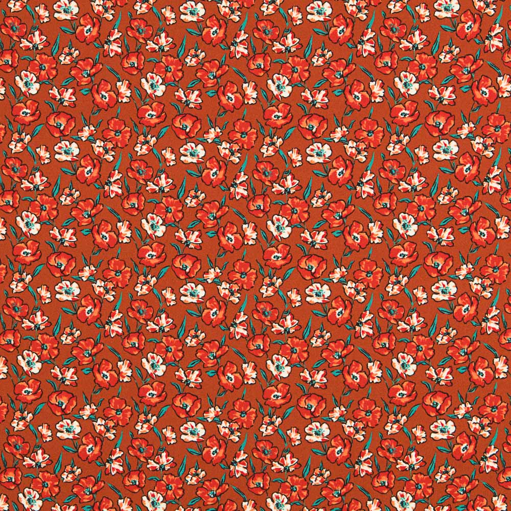 Viscose Fleur Brun - Ribes y Casals