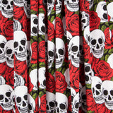 Coton Skulls Roses Rouges - Ribes y Casals
