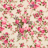 Popeline Bouquet Fleurs Écru - Ribes y Casals