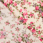 Popeline Bouquet Fleurs Écru - Ribes y Casals