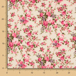 Popeline Bouquet Fleurs Écru - Ribes y Casals