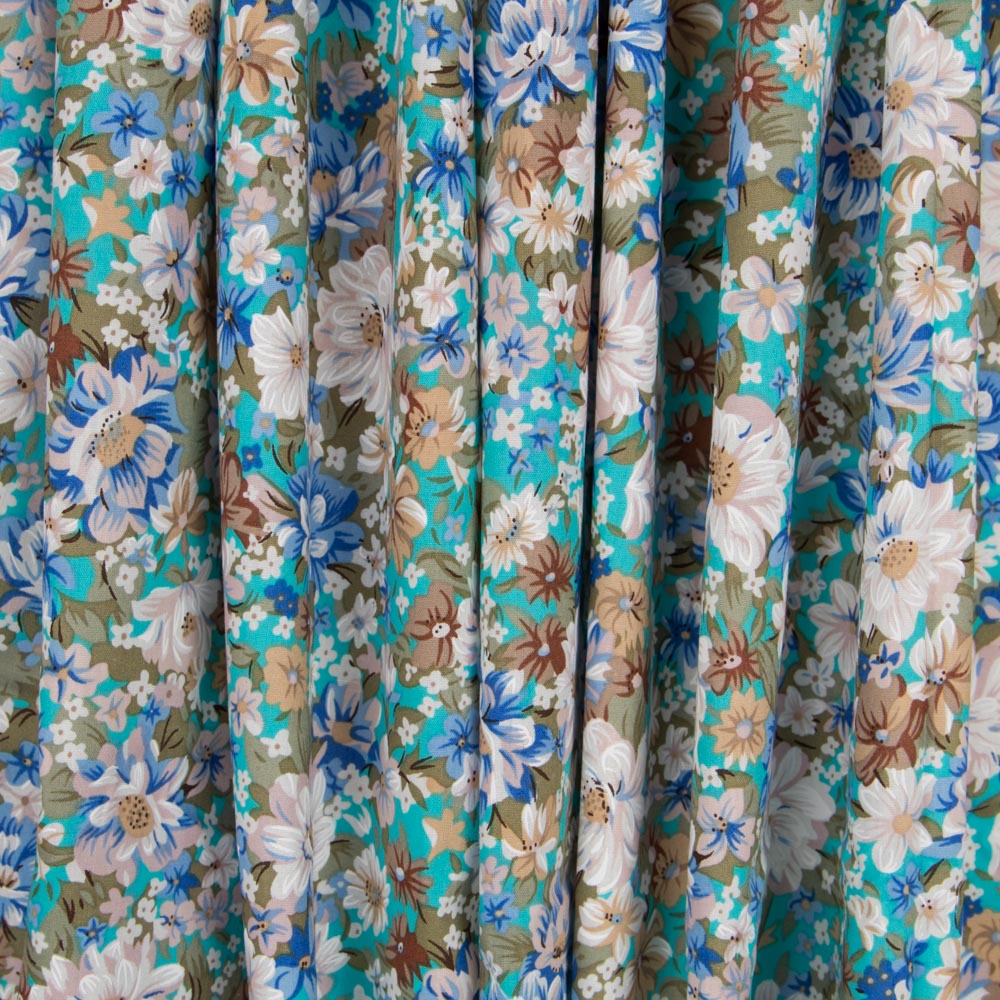 Popeline Crétonne Turquoise - Ribes y Casals