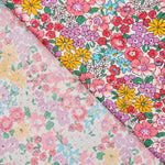 Popeline Fleurs de Jardin Corail - Ribes y Casals