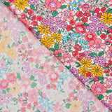 Popeline Fleurs de Jardin Corail - Ribes y Casals