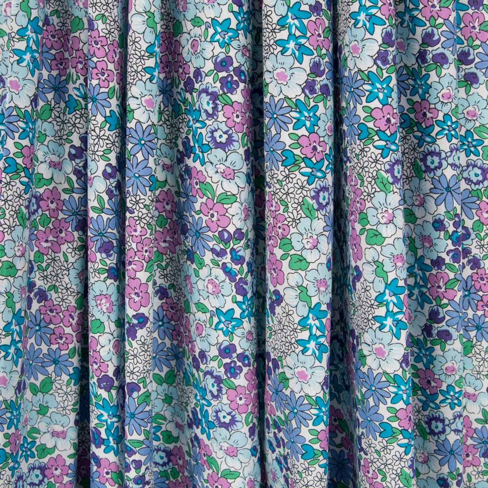 Popeline Fleurs de Jardin Turquoise - Ribes y Casals