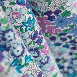 Popeline Fleurs de Jardin Turquoise - Ribes y Casals