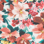 Mousseline Polyester Saumon Fleur - Ribes y Casals