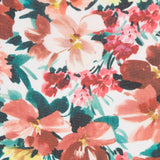 Mousseline Polyester Saumon Fleur - Ribes y Casals