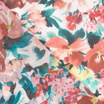 Mousseline Polyester Saumon Fleur - Ribes y Casals