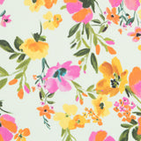 Double Gaze Polyester Flowers Vert - Ribes y Casals